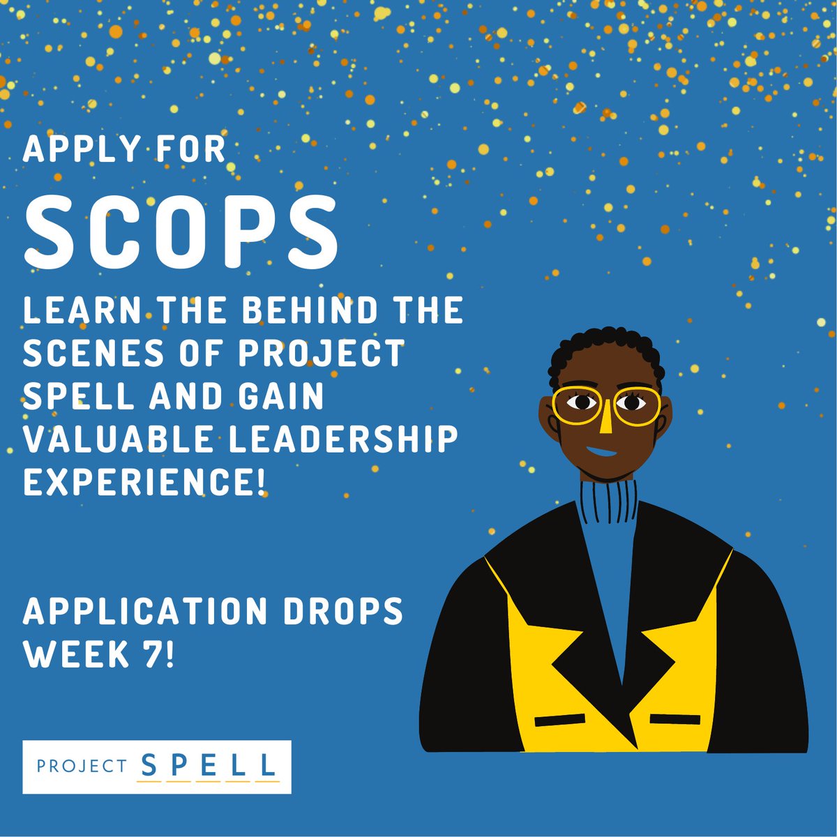 Project_SPELL's tweet image. And in other news...we are excited to announce that our 2022-23 SCOPS application will be coming out soon! If you've loved the work SCOPS has put in this year and want to leave your mark next year, we highly recommend applying :)

Stay tuned in the coming weeks for more info 🤩