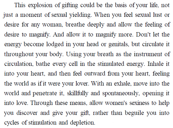 PureRetainer's tweet photo. "When you feel sexual lust or desire for any women, breath deeply and allow the feeling of desire to magnify.

Don't let the energy become lodged in your head or genitals but circulate it throughout your body."

The Way Of The Superior Man
By David Deida

#semenretention 
#nofap https://t.co/9DN2hdGEaF