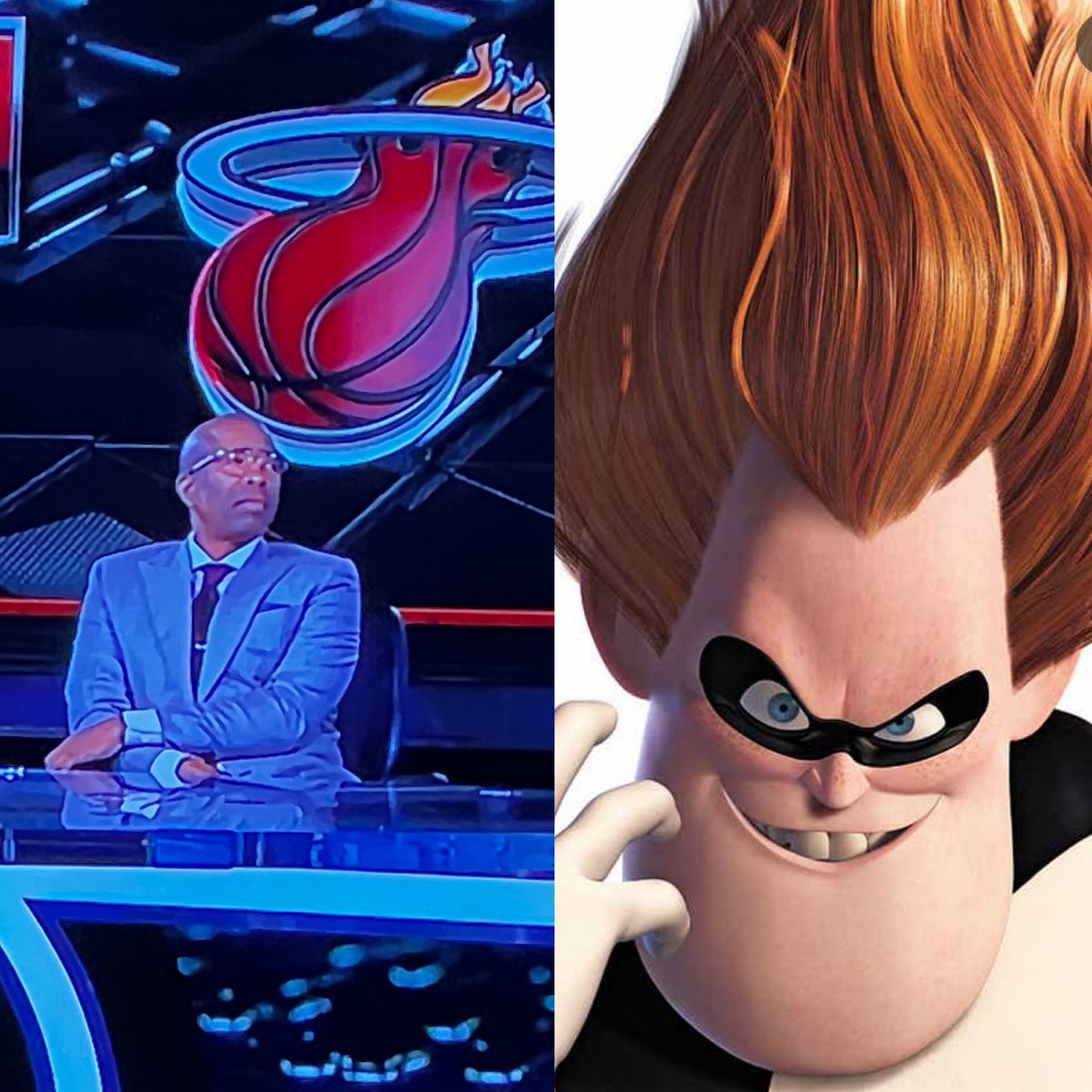 NguyenCatherine's tweet photo. Is it just me or does #kennythejet look like Syndrome in the Incredibles right here #nbaontnt https://t.co/9SsSdMkOX0