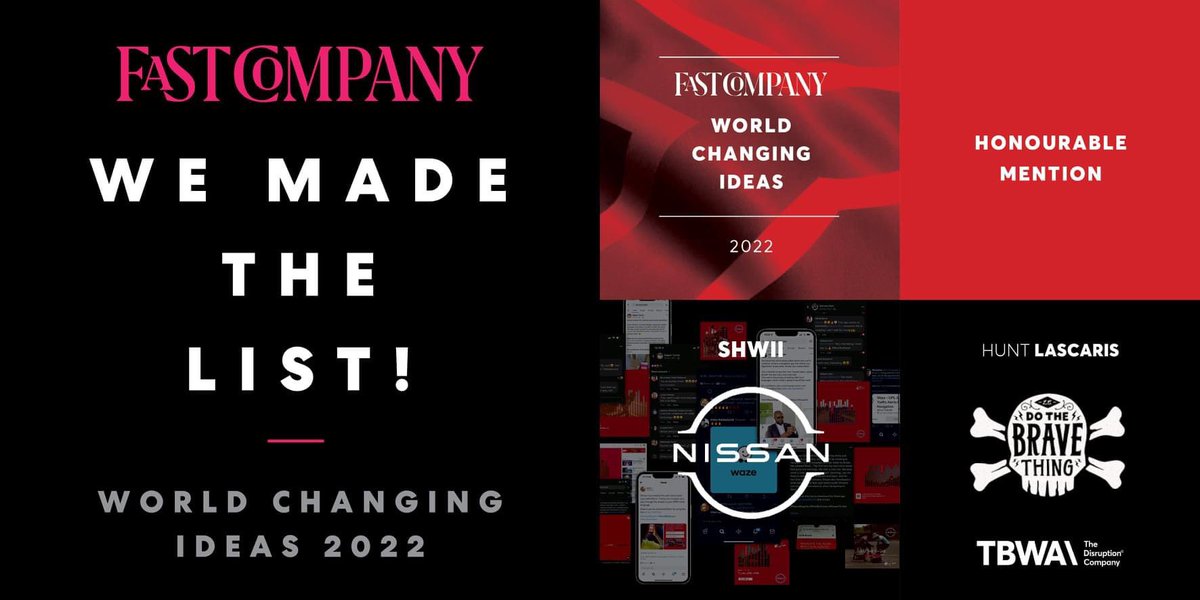 Carl Willoughby (@thewilloughby) on Twitter photo Shwii by Nissan has been given an Honourable Mention in Fast Company’s 2022 World Changing Ideas Awards. Technological innovation using local insights for a more inclusive driving experience. #FCWorldChangingIdeas <a href="/FastCompany/">Fast Company</a> @TBWA <a href="/TBWAAfrica/">TBWA\Africa</a> <a href="/TBWAHunts/">TBWA\Hunt Lascaris</a> Shwii by Nissan has been given an Honourable Mention in Fast Company’s 2022 World Changing Ideas Awards. Technological innovation using local insights for a more inclusive driving experience. #FCWorldChangingIdeas <a href="/FastCompany/">Fast Company</a> @TBWA <a href="/TBWAAfrica/">TBWA\Africa</a> <a href="/TBWAHunts/">TBWA\Hunt Lascaris</a>
