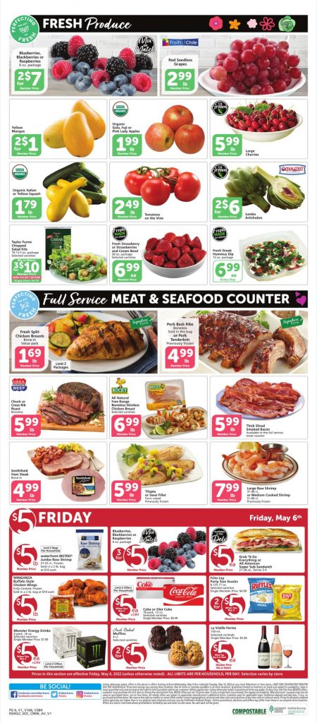 LuellevaoJob's tweet photo. Vons 5 Dollar Friday Sale Ad May 6, 2022 Weekend Deals - https://t.co/Gtl2x5AR2G https://t.co/cavQiV3ZB2