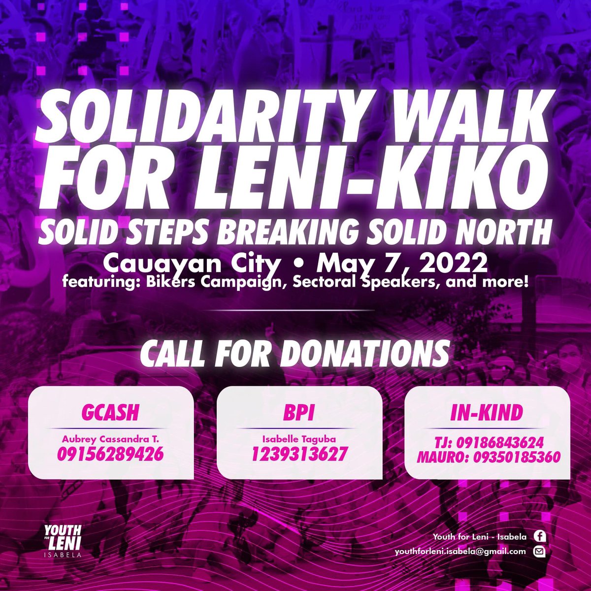 Agasseichi's tweet photo. Iโm inviting everyone dito sa โSOLIDARITY WALK FOR LENI-KIKOโ na gaganapin sa Cauayan City sa ika-7 ng Mayo. See you guys there! ๐๐ท
#LeniKikoAllTheWay
#isabelaispink
#walangsolidnorth
#Ipana7oNa10to
#LeniLiwanagSaDilim https://t.co/vLCTCWqwID