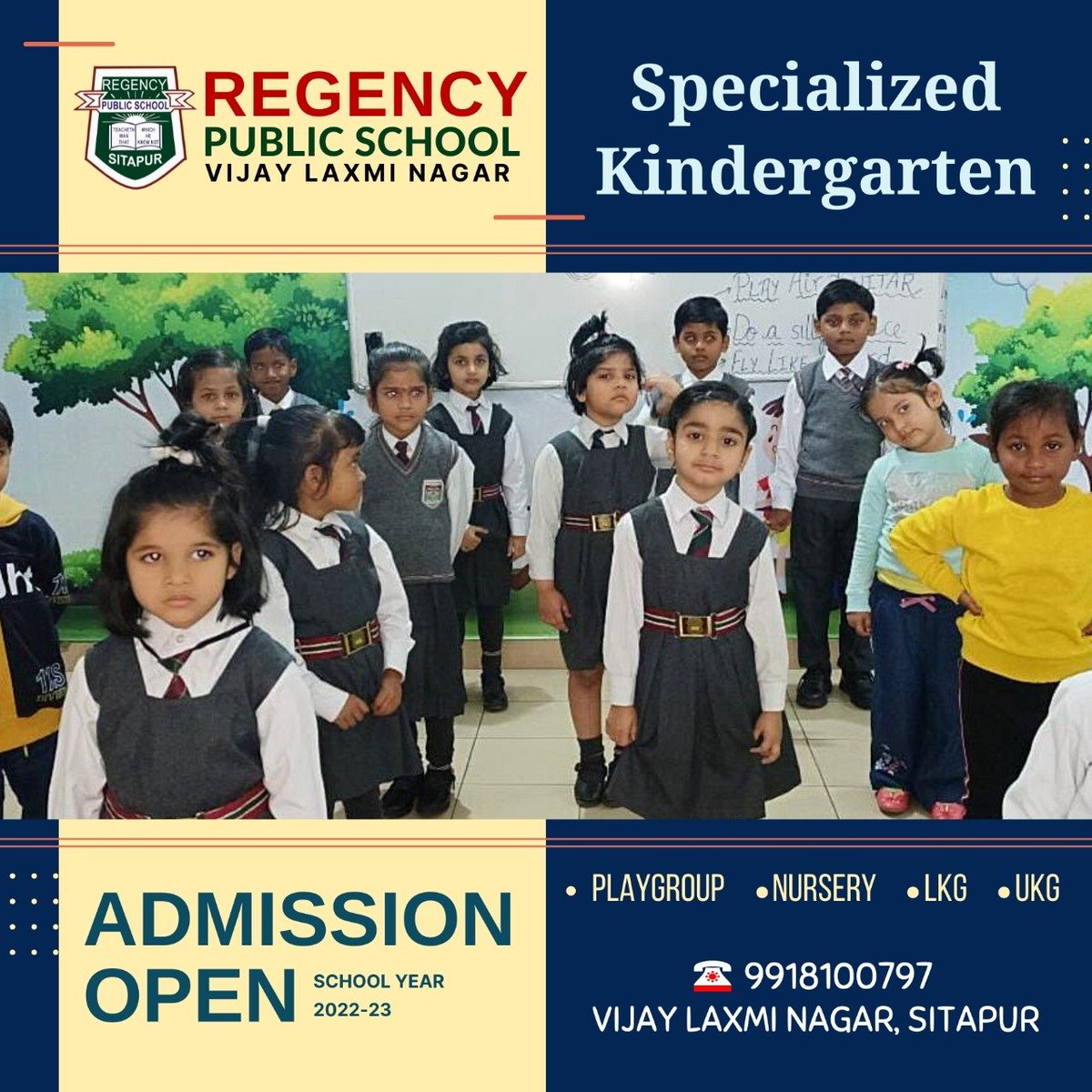 RegencyLaxmi's tweet photo. ADMISSION OPEN
SCHOOL YEAR 2022-23
.
SPECIALIZED KINDERGARTEN
.
Regency Vijay Laxmi Nagar
ADD:- Vijay Laxmi Nagar, Sitapur
Contact:-9918100797
.
#school #kindergarten #specialforkids #kidsschool #bestschool #sitapur #kindergartenschool #besteducation #kids #regency #kinder https://t.co/Pw0dv1f6UU