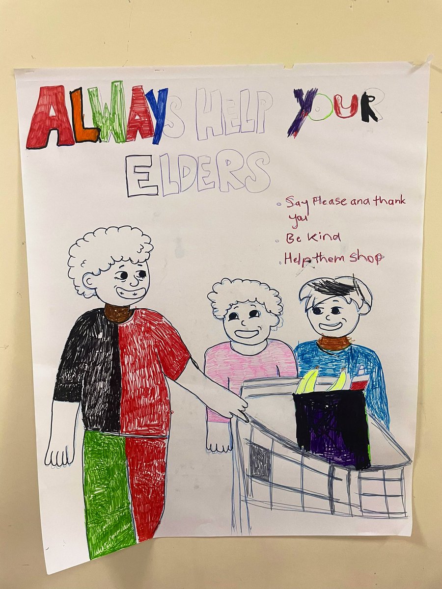 Walgett_Youth's tweet photo. And that’s a wrap on Day 3! Today we made posters to about how to take care of Elders, and we showed Uncle Lewis over lunch. We also brainstormed ideas for our Walgett Kids Mural that @MollyDHunt is helping us with. We’ll need the whole community’s support to bring it to life ☀️ https://t.co/XK4TZaa8gG