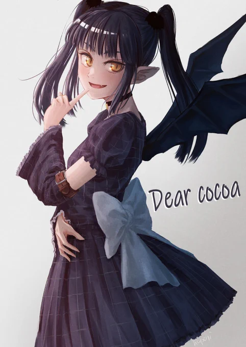 #よその子 描かせてもらいました。前から生き生きとしたキャラで可愛いなー描きたいなーと思っていました!自分のオリキャラを可愛く描いていただきありがとうございました!  