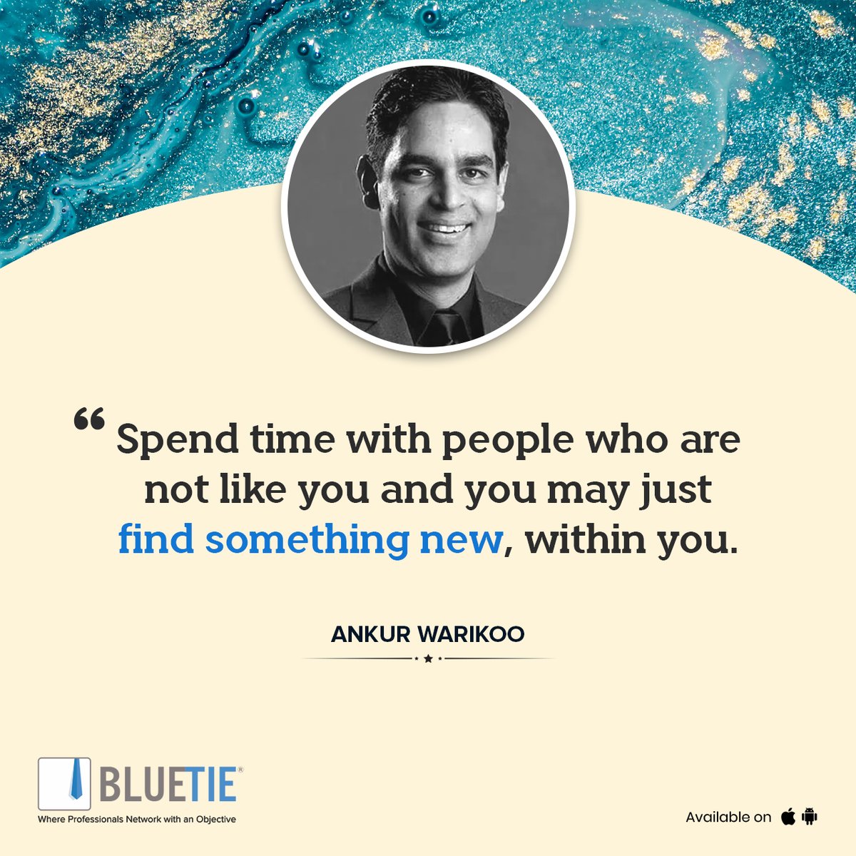 Food for thought! 

Make networking your lifestyle to reach your objectives.
Network daily, network regularly.

#professionalnetworking #businessnetworking #ankurwarikoo #quotes #quoteoftheday #BlueTie