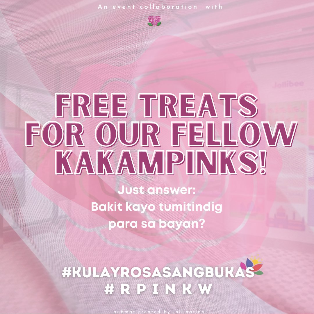 ⠀

            RPW, SAMA-SAMA TAYONG 
            TUMINDIG PARA SA ATING BAYAN!
            QRT YOUR ANSWERS! 🌷🫶🏻 #RPinkW 
            
⠀