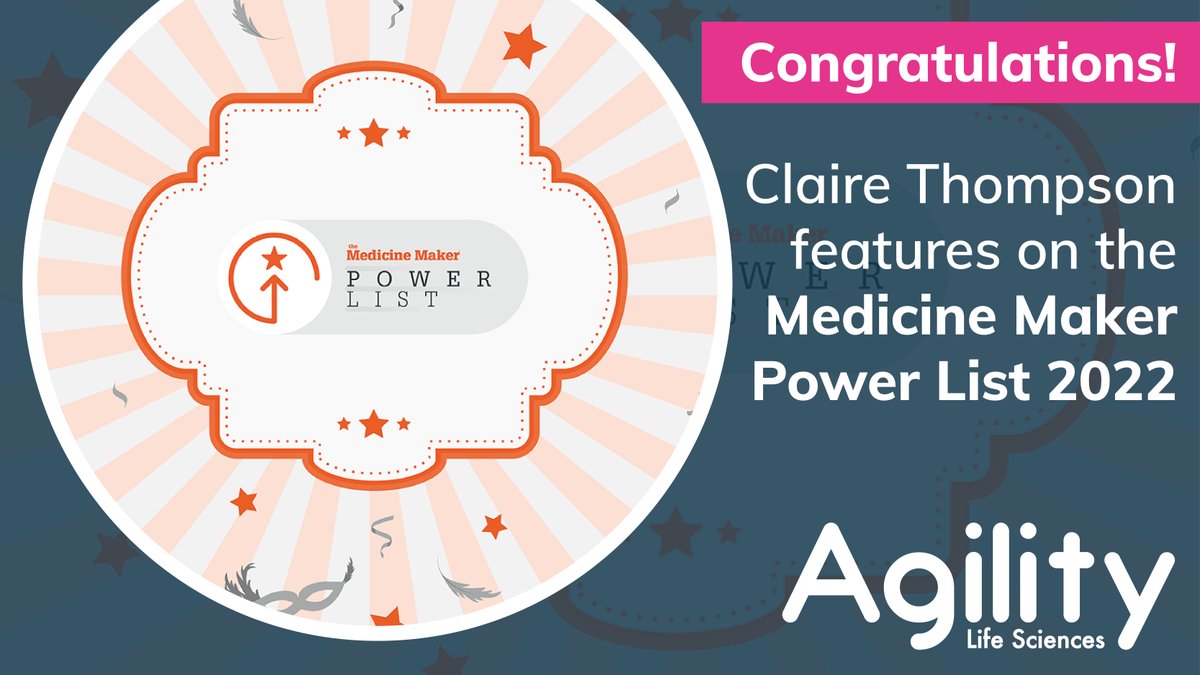 We are thrilled to announce that our CEO @claire6thompson has been featured in the #SmallMolecules category of the @medicine_maker #PowerList2022! Find out more:
 
themedicinemaker.com/awards/power-l…
 
#BusinessLeader #WomenInBusiness #WomenInSTEM #Shero