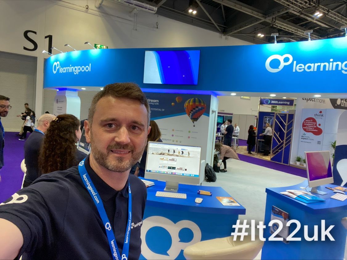 jmarshlearntech's tweet image. It’s great to be back at #lt22uk. Day one felt like we’d never been away. If you’re around why not drop by stand E10 we’d love to meet you and discuss your plans to leverage learning in your organisation #learningpool #learningtechnologies #LT22