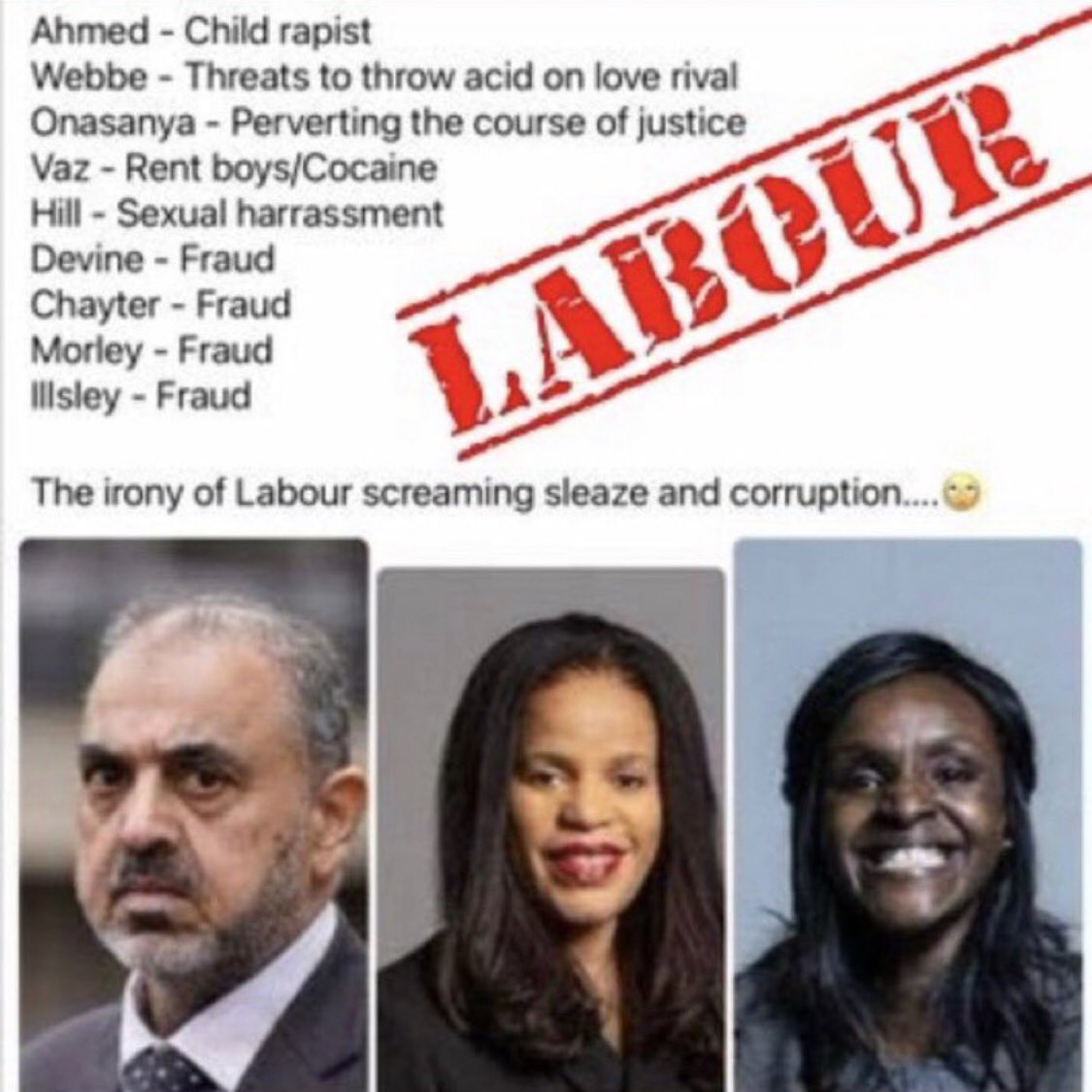 SteveSheasby's tweet photo. @AngelaRayner #gashgate #beergate #durhampartygate #Criminals #Grooming #acidattack just a few reasons not to vote labour. Get your Council tax lowered by Voting @Conservatives https://t.co/smp6Ok6del