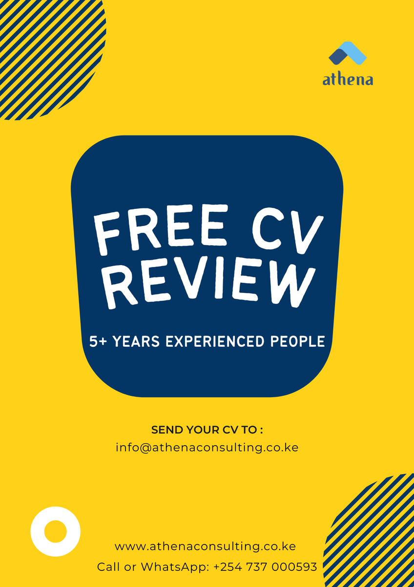 Kaizasouze's tweet photo. We are running this FREE service for the next 24 hours. Send in your CV to the email provided on the poster.

ONLY people with 5+ years of experience eligible.

#ikokazi #CV #Career 

Retweet widely https://t.co/waptZDCcn8