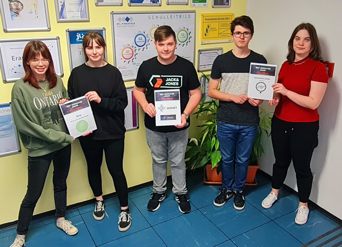 Switchwear, Avo und Safenet - auch heuer nehmen wieder #Informatik-Teams der #HTLPinkafeld am Next Generation Ideen- und Businessplanwettbewerb des Vereines "Initiative for Teaching Entrepreneurship" teil.