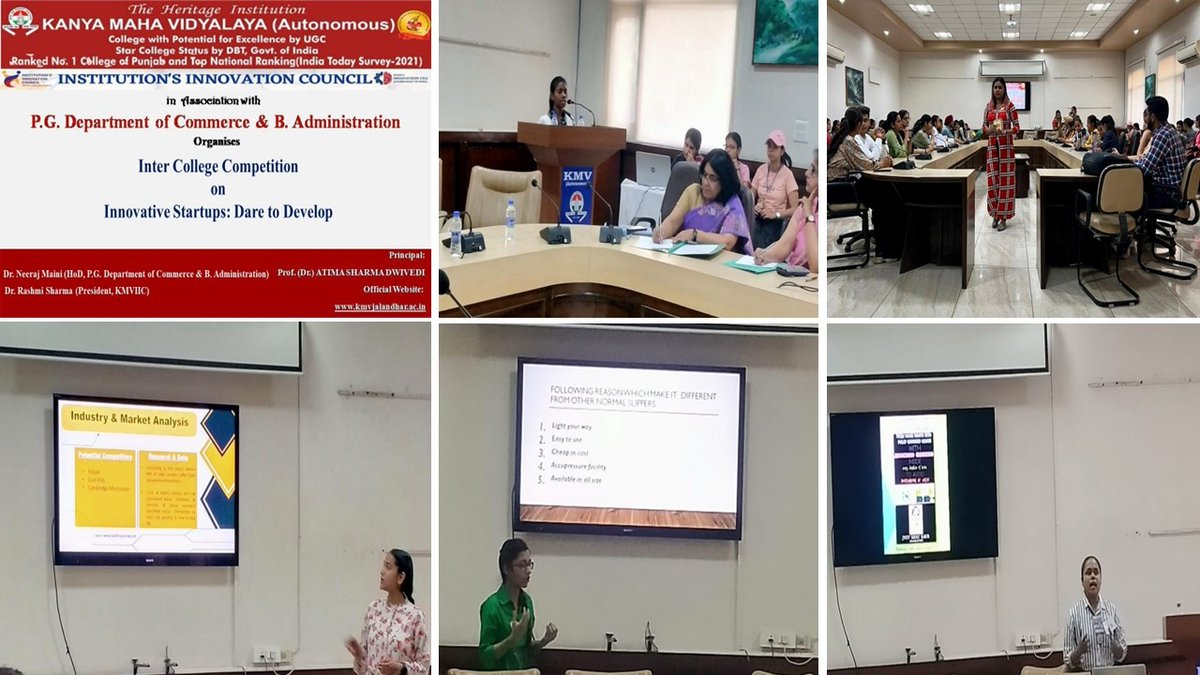kmviic's tweet photo. KMV IIC Organises Inter College Competition on Innovative Start-ups: Dare to Develop. 
@SecyDIPAM
@abhayjere @mhrd_innovation
@DrRPNishank
@Kmvjal
@rashmi_3a
@Atimadwivedi
@narendramodi
@EduMinOfIndia
@kmviic https://t.co/OGzMllqp27