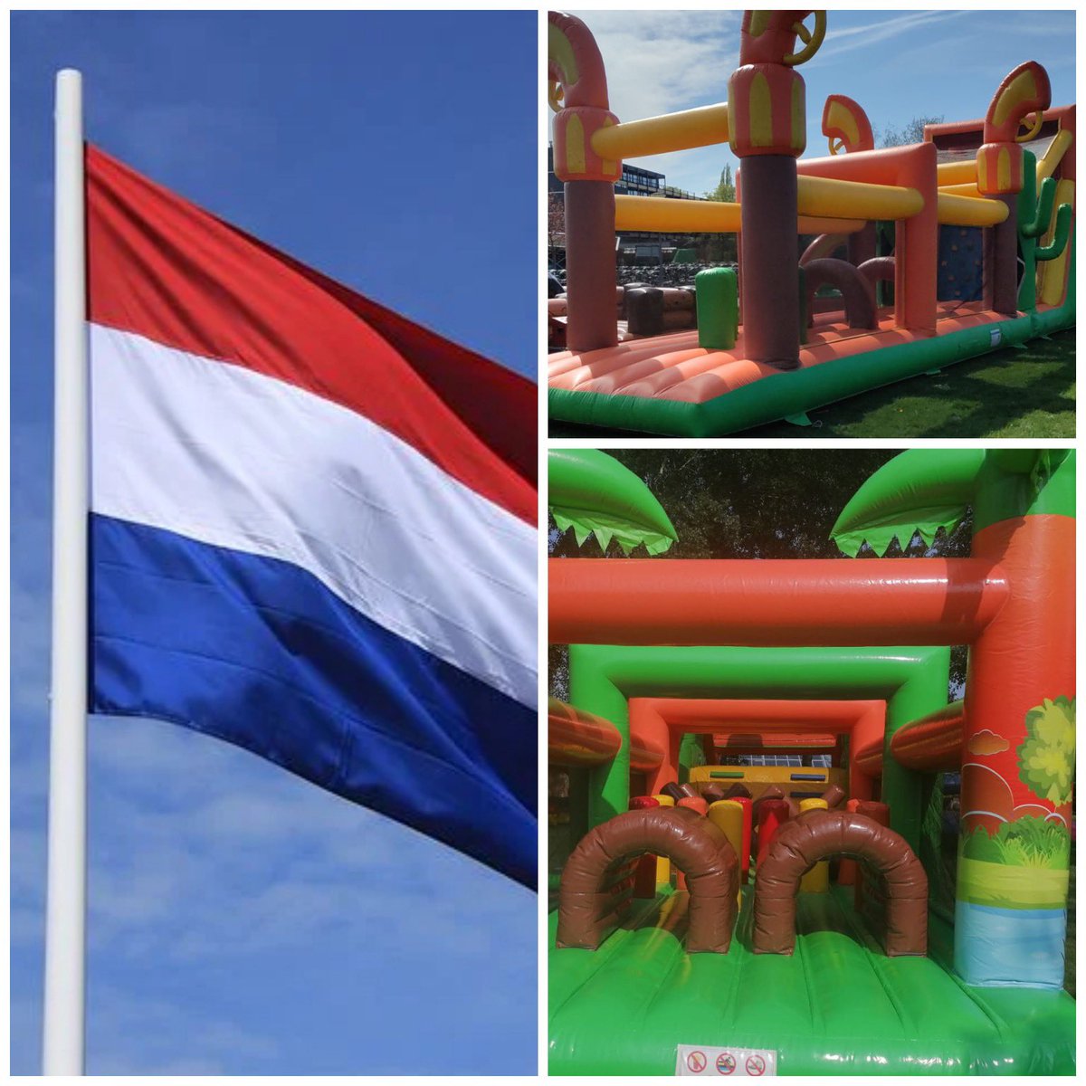 Wij vieren vandaag #bevrijdingsdag en maken er een feest van!

#springkussen #stormbaan #rodeostier