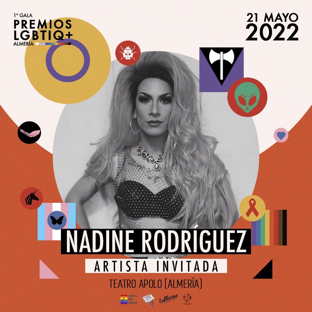💥Os presentamos a la siguiente invitada que participará el próximo 21 de mayo en el Teatro Apolo de Almería💥
❤‍🔥Nadine show, nos sentaremos para abrir el melón del movimiento Drag ¿pronombres, plumofobia, estereotipos? ❤‍🔥
✨️Y nos trae una gran sorpresa !!!✨