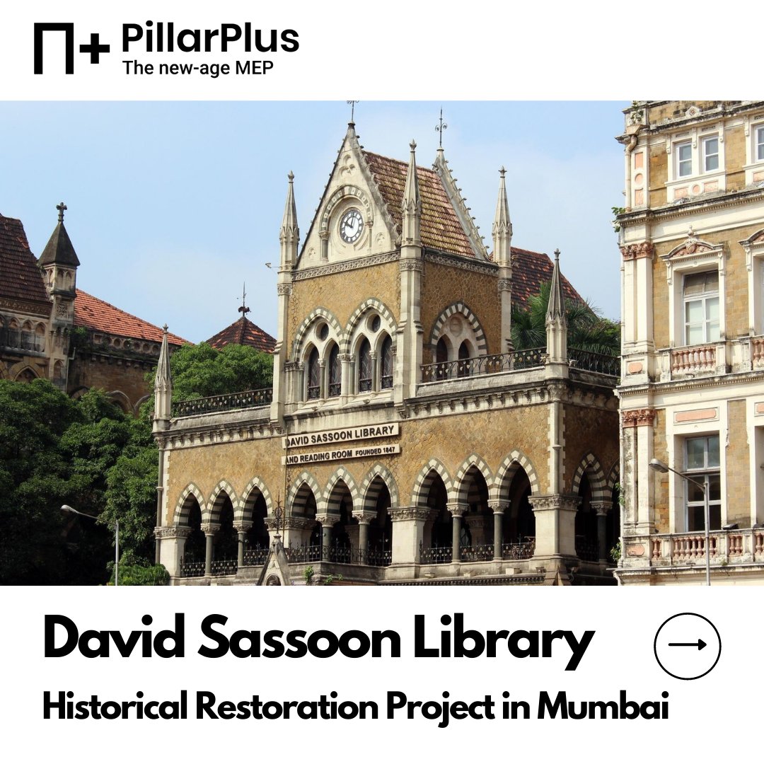 pillarplushq's tweet photo. Working on a very iconic project -#DavidSassoonLibrary, #Mumbai

The #historical building was designed by #architects J. Campbell and G. E. Gosling.

We are helping them in #mepsystems while making sure that it doesn’t affect the #oldheritage.

#mepconsultants  #historicalproject https://t.co/Us53AbKpO6