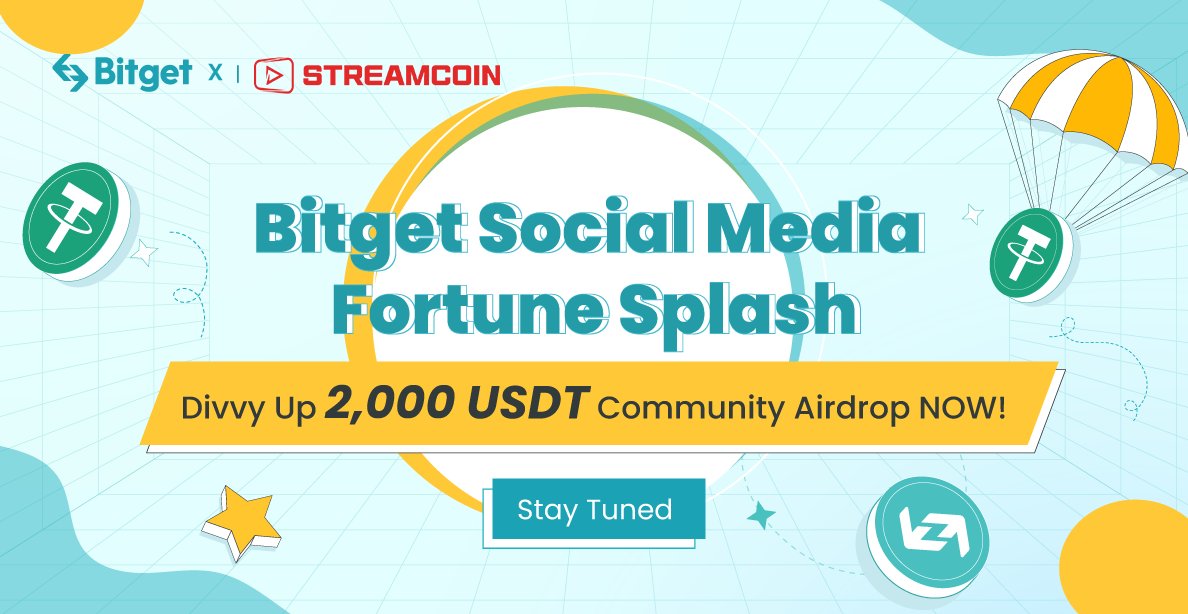 Bitget is listing <a href="/streamcoin_strm/">StreamCoin</a>
 $STRM in the #INNO Zone!

💎 Complete Gleam Tasks &amp; Share 2,000 $USDT!
✅ Join TG -> bit.ly/3sTvz20
✅ Follow @bitgetglobal <a href="/streamcoin_strm/">StreamCoin</a>
✅ RT + <a href="/3/">Blair</a> friends
📝 Gleam» bit.ly/3Fhl8ee

📄: bit.ly/3wkwZED