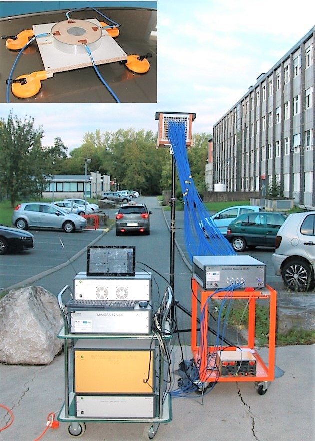 interactca20120's tweet photo. #vehicularcommunication is a new 5G application domain. 3 #interactca20120 institutions @univ_lille, @iteamUPV, @UPCTnoticias have joint forces to perform a measurement campaign with MaMIMOSA to characterize #V2I propagation: https://t.co/cGhBqQj2LP @DPGaillot @jomogar3 #scicomm https://t.co/PxGsXeI10z