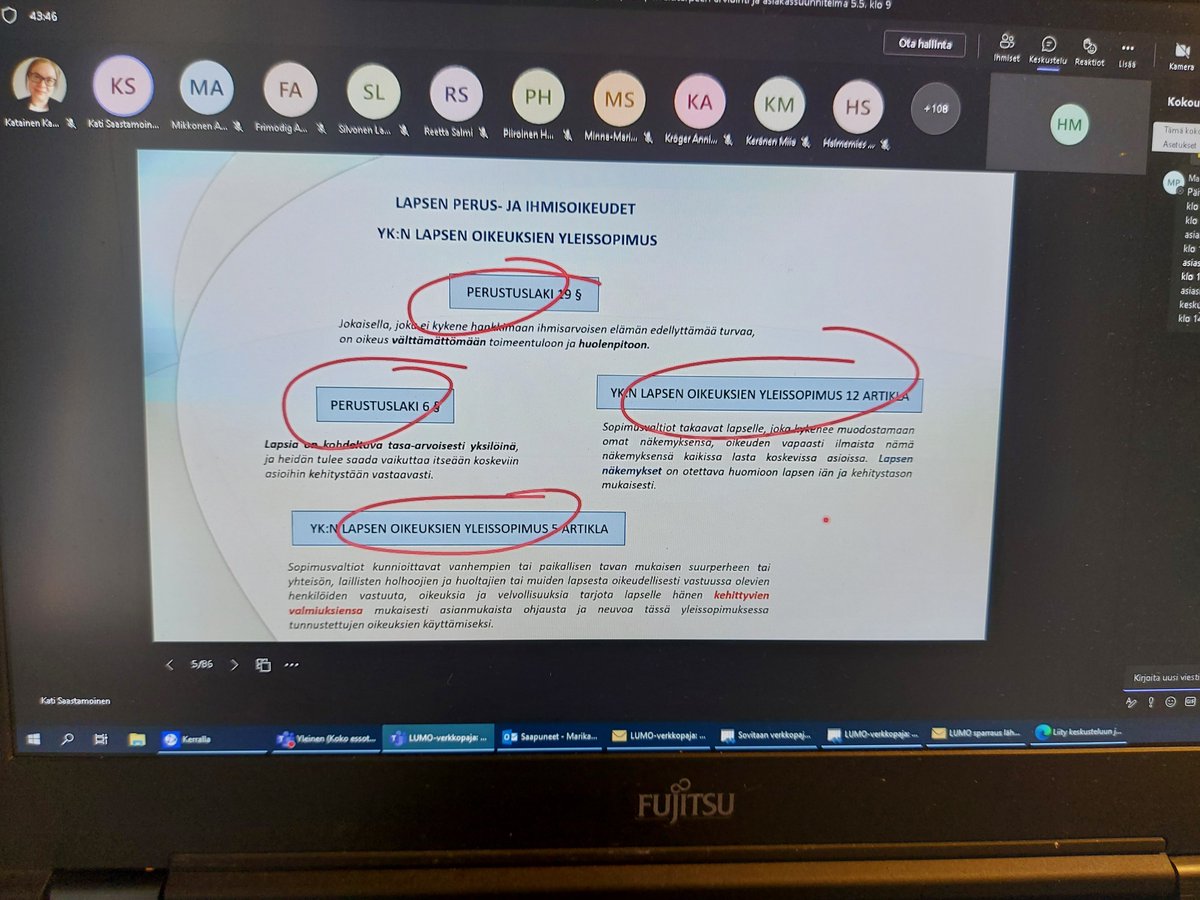 LUMOhanke's tweet photo. Tänään verkkolakipajassa tärkeää asiaa lapsen palvelutarpeen arvioinnista ja asiakasssuunnitelmasta. Lakia noudattamalla turvataan lapsen perus- ja ihmisoikeudet, toteaa Kati Saastamoinen /Aavalex Oy. #LUMOhanke #monitoimijainenyhteistyö https://t.co/P3z0LGHrL4