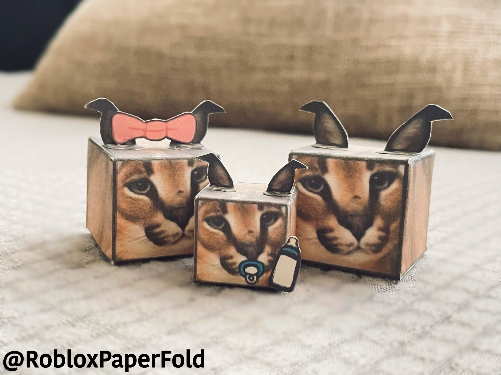 RobloxPaperFolds (Closed for now 10/10) on X: Thank you guys for 55  Followers! Thank you for all the support. So to celebrate 55 followers, I  made the floppa family. Btw I'm going