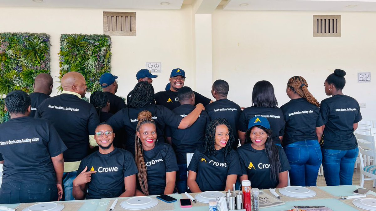 CroweZambia's tweet photo. The team went through various training sessions and thereafter bonding activities to encourage team building. 

We believe that creating a healthy work environment helps us serve you better. 

#WeAreCrowe
#AuditTaxAdvisory
#CroweZambia https://t.co/Vz8u4oWdEI