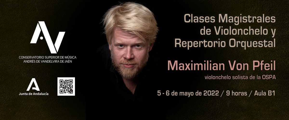 CSMJaen's tweet photo. Hoy jueves, sesión doble de conciertos y clase magistral:
Nuestra Banda actúa en Baeza inaugurando el @baezafest.
En la @rseapjaen, último concierto de Música de Cámara del VI Ciclo "Tardes Musicales".
Y recibimos a Maximilian Von Pfeil, violonchelo solista de la @OSPAcom . https://t.co/RhSaV6LWwg