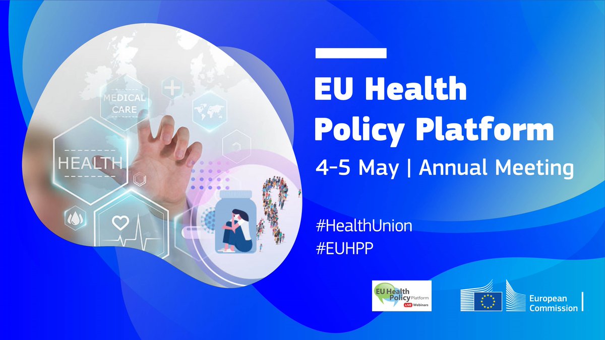 🔴𝗟𝗶𝘃𝗲 from 9.00 CET

Day 2 of the #EUHealth Policy Platform Annual Meeting with stakeholder presentations within the 2021 Thematic Networks.

Agenda details & streaming link:
ec.europa.eu/health/system/…

#HealthUnion #EUHPP