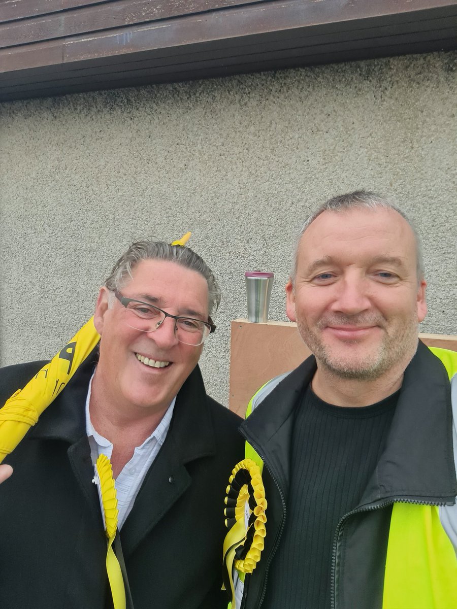 NorrieSmithA1's tweet photo. Ian and Norrie at Kingcase Prestwick. Welcoming the voters. https://t.co/IWynsYQ8hH