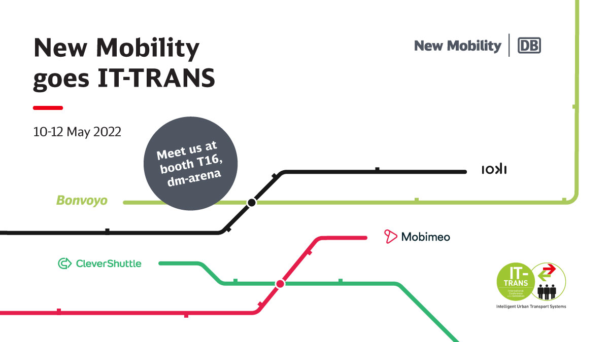 ioki_mobility's tweet photo. We are counting the days until this year’s @IT_TRANS in Karlsruhe. Meet us and the other #DBNewMobility units on site at booth T16 in the dm-arena 📍🤝. We are looking forward to three inspiring exhibition days💡. https://t.co/T4NIcIkWNo
