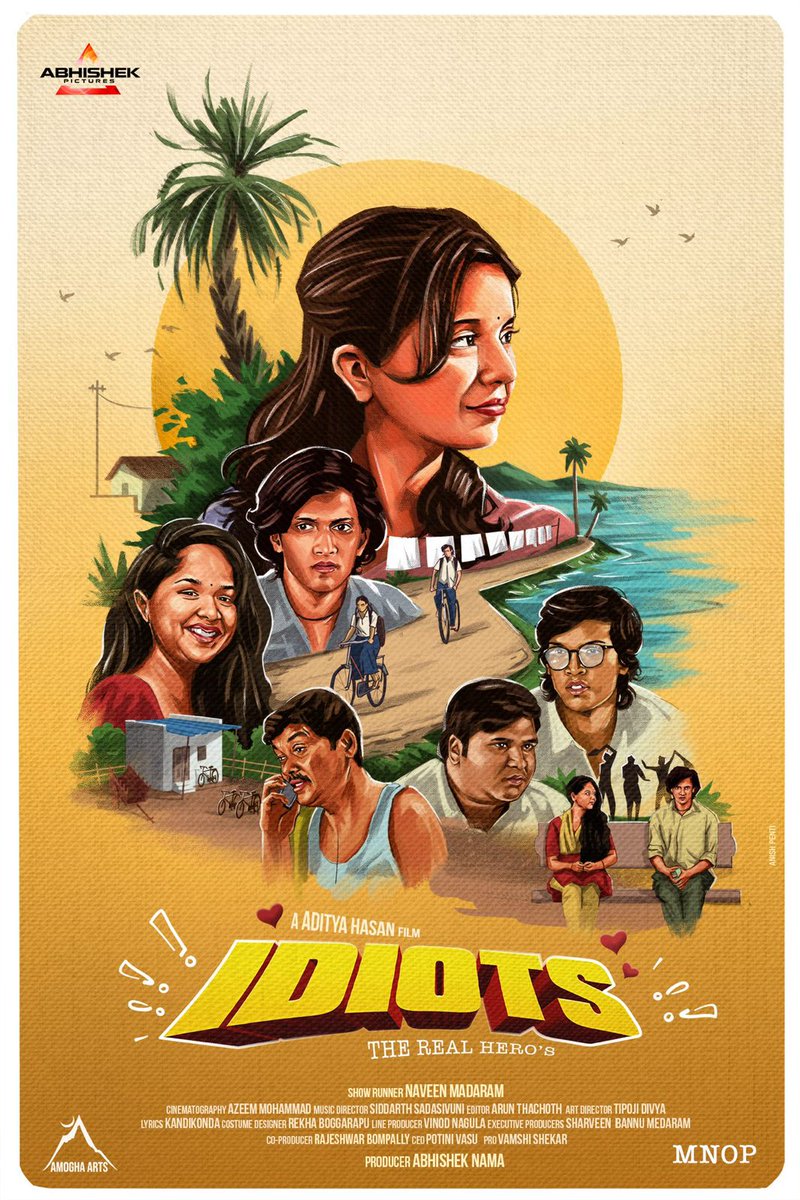 We’re excited to show you The First look of #IDIOTS  Get ready to experience a set of pure emotions ❤️  #IDIOTS-The Real Hero’s 🤟  Director by #AdityaHasan ShowRunner @NaveenMedaram   @Amoghaarts @MNOP @Adityahasan @Azzeem_mohammad @SidharthSadasivuni @SwathReddy @Actorsuresh