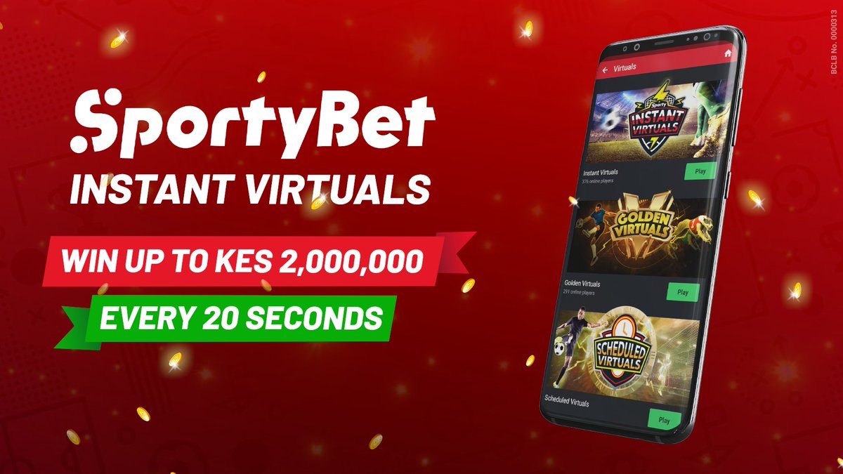sportybetke's tweet photo. 🎮PLAY SPORTYBET INSTANT VIRTUALS 24/7.
🎲With Instant Virtuals, you can Play and Win anytime anywhere on your phone📱
🎯Cheza sasa ➡ https://t.co/9DO2E1PwwJ
#GetSporty #BetSporty #instantvirtuals #virtuals #SportyBet https://t.co/99RPf6CTwN