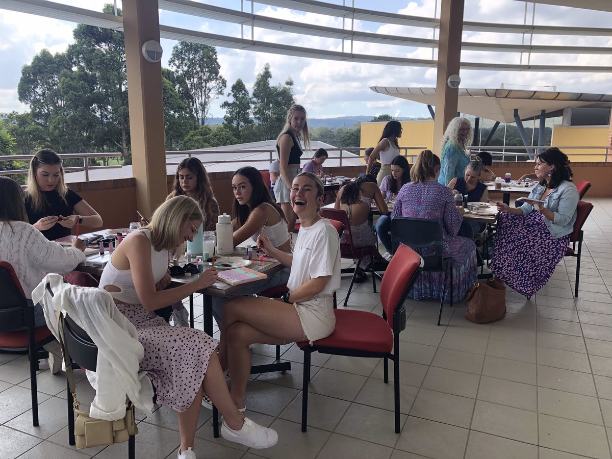 GriffithMidwife's tweet photo. #IDM2022 celebrated today by midwifery lecturers &amp; students together at Logan campus Griffith University. Prize giving followed by #artwork #pampering #henna #slogans #relaxation https://t.co/haF9GkHvsp