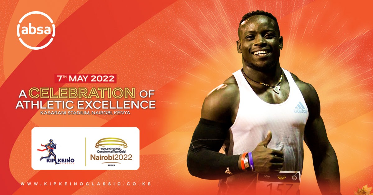 Ferdiomanyala's tweet photo. Its almost time💥💥. 
The Absa Kipkeino Classic.
Am really looking forward to this competition because this time the fans are being allowed to come and watch it at the kasarani stadium. 
This will be breathtaking. 

#absapresentskipkeinoclassic 
#kipkeinoclassic https://t.co/oLWwPp0hpN