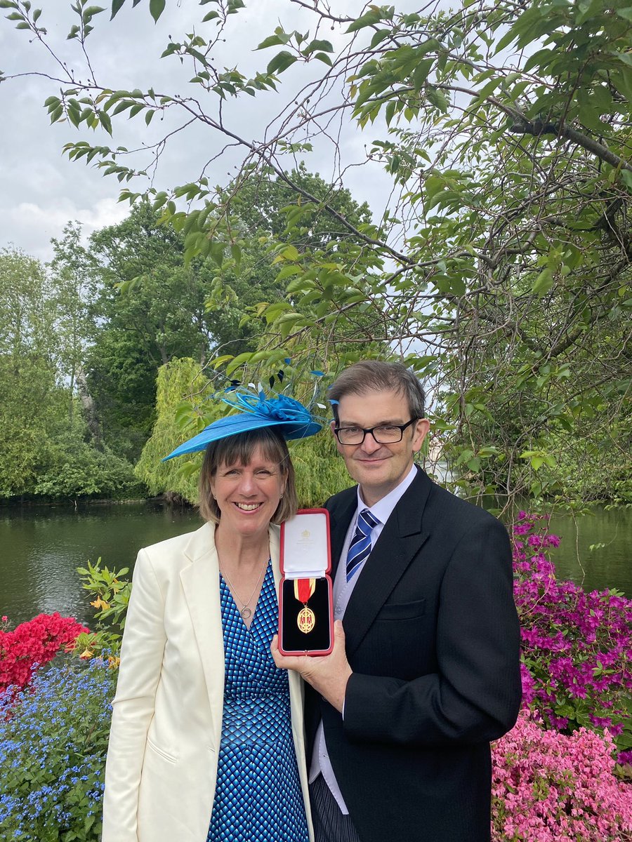 MartinLandray's tweet photo. Yesterday was an extraordinary day. 

A visit to Buckingham Palace to receive a knighthood from HRH The Princess Royal. 

Accompanied by my wonderful wife.

And joined afterwards by my amazing children. https://t.co/lEdJhQvoL8