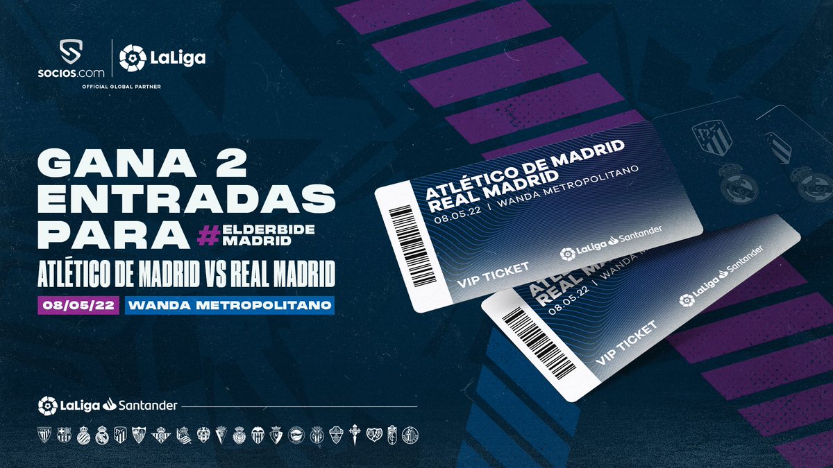 socios's tweet photo. 🎟️ SORTEO de última hora 🎟️

¿Te gustaría presenciar en directo #ElDerbiDeMadrid el próximo domingo en el Wanda @Metropolitano?

✅ Sigue a @socios 
✅ Responde con 🔴⚪️ o ⚪️⚪️
✅ RT

*Ganador/a en 24h https://t.co/E7dlpytLki