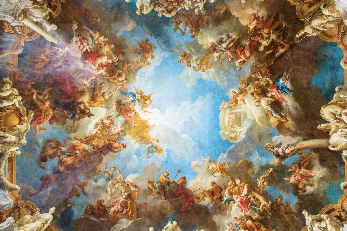 AcademiaAesthe1's tweet image. ceiling of Versailles