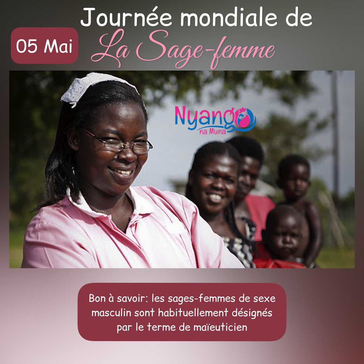 Aujourd’hui célébrons à travers le monde, ces anges que Dieu a bénit pour nous assister nous Nyango, dans le processus du don de la vie. 

Taguons en commentaires les sages-femmes et maeuticiens qui nous auront marqués. 😍

Ps : Dr SOH ❤️

#nyangonamuna
#grossesse