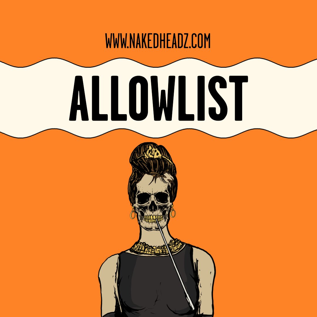 Naked Headz NFT are playing the long game 👌 Big plans, big events, big family feels 💀💙

Do yourself a favour💡
Get in the allowlist raffle to save ya coin on MINT DAY 😏 >> linktr.ee/nakedheadz