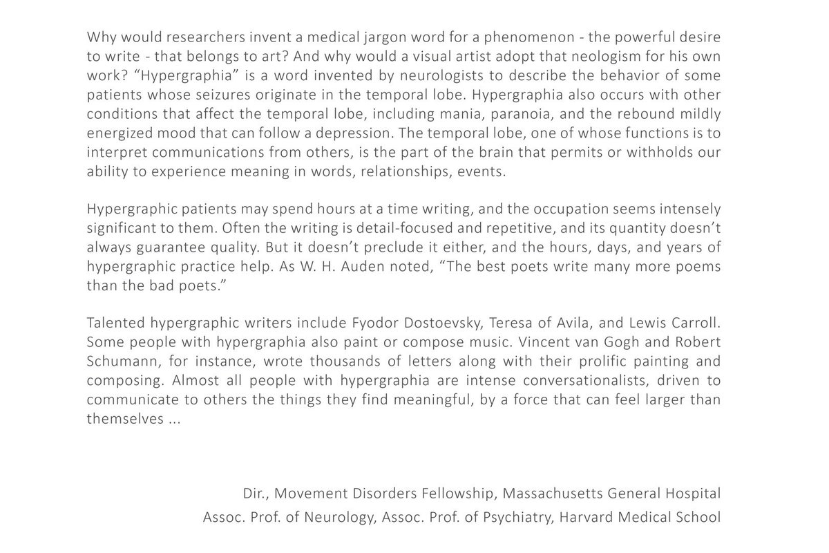 JWEditions's tweet photo. Also feat. an essay by Dr. Alice Flaherty, world expert on the subject of Hypergraphia https://t.co/7sMcjgCpE6