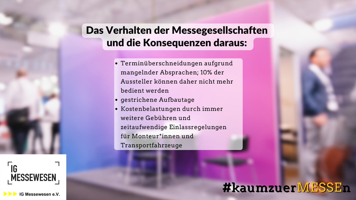 #endlichwiederMesse wie vor Corona? Von wegen! Kundenservice Fehlanzeige! Aussteller zahlen die Zeche im #MesseMonatMai für:
