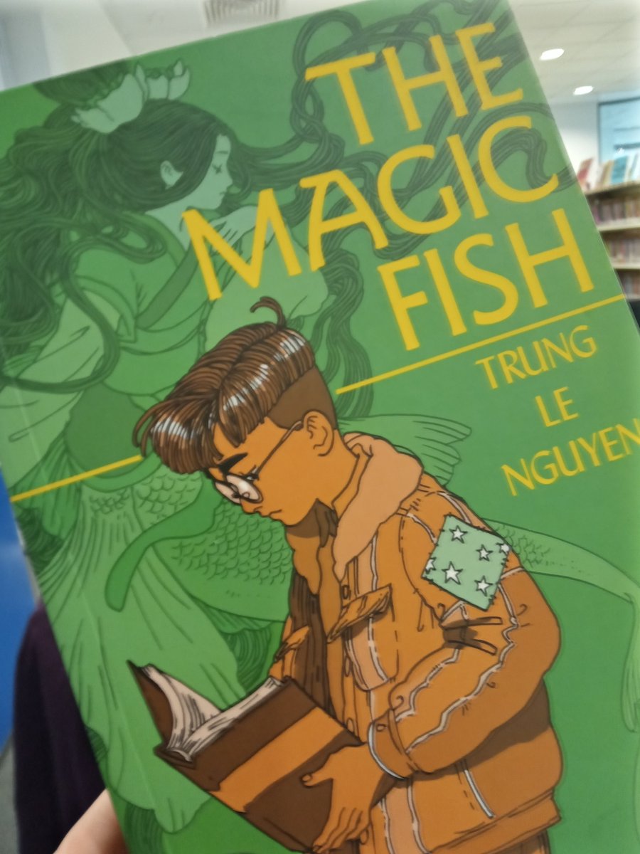 LHSMcFarlane's tweet photo. Thanks to Tabs, adding this to our library #themagicfish by @Trungles Students will love this! #graphicnovels #comics @RHKidsGraphic https://t.co/NZ7olOv3Oe