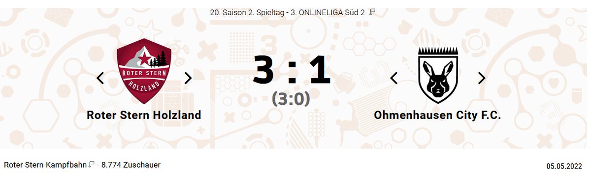 Ein unglaubliches Ergebnis in einem unglaublichen Spiel. Sackers, Vallecillo und Isleb schießen uns zu einem 3:1 Sieg gegen Ohmenhausen. Isleb an allen drei Toren beteiligt! Nun geht es nach Giesing zu den Münchner Löwen! 🦁