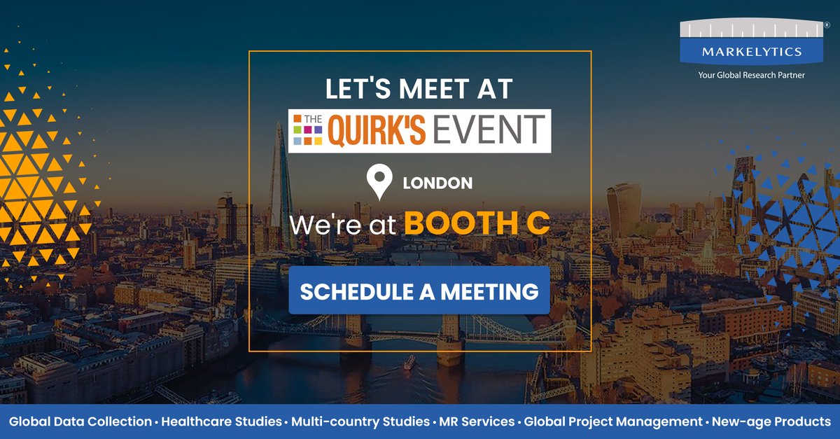 We're at #quirkslondon 2022. 

Meet Sayantan Paul & Julian Zammit for an insightful discussion to attain real-market intelligence & business growth with our tech-enabled & new-age research solutions.

Schedule a meeting - https://t.co/D28EEmcuTd https://t.co/TOsLy43XRC