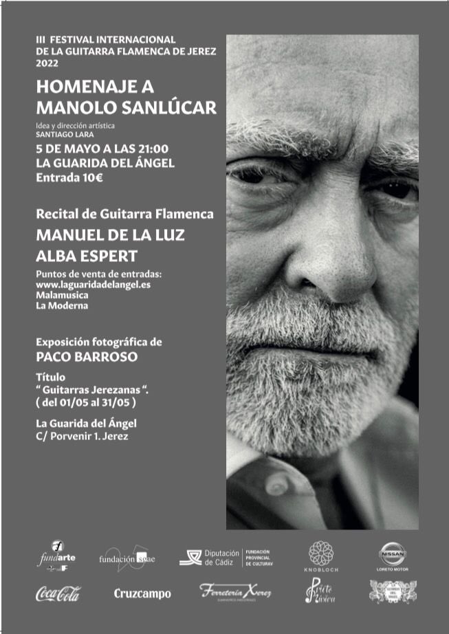 LaAzagaya's tweet photo. Hoy y mañana Jerez será un tiempo sin sombras. Se rinde homenaje al gran maestro Manolo Sanlucar, la música ideal para curar la enfermedad de vivir en la simplicidad. Déjense deslumbrar por el duende y no por el sentido del ridiculo!!! https://t.co/xtRw7BWwFD