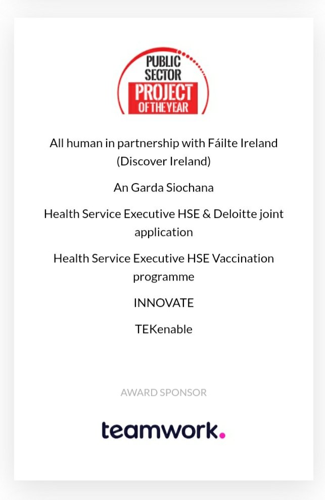 Delighted for the @eHealthIreland Robotic Process Automation team and <a href="/Deloitte/">Deloitte</a> that our application of #RPA to assist with the Covid-19 response has been shortlisted in the Public Sector category of the upcoming <a href="/techcentral_ie/">TechCentral.ie</a> Tech Excellence Awards <a href="/hserpacoe/">HSE RPA Centre of Excellence</a>