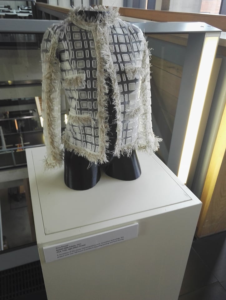 AllanEWRennie's tweet photo. Really looking forward to the first @EPSRC  @DesignforAM_Net in-person workshop today, on #3DPrinted #Textiles. Great speaker line-up and lots of artefacts to see and touch, plus a tour of @PrintCityMMU. 
#DfAM #DesignForAdditiveManufacturing #AdditiveManufacturing #3DPrinting https://t.co/eQTD7z8M9w
