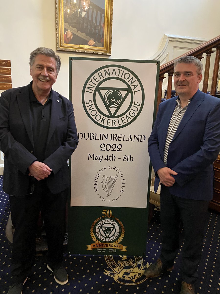 ISLSnooker's tweet photo. Many thanks to @CliffThorburn for entertaining us this week at @sgc_dublin #islsnooker https://t.co/t26z8Kpkzm
