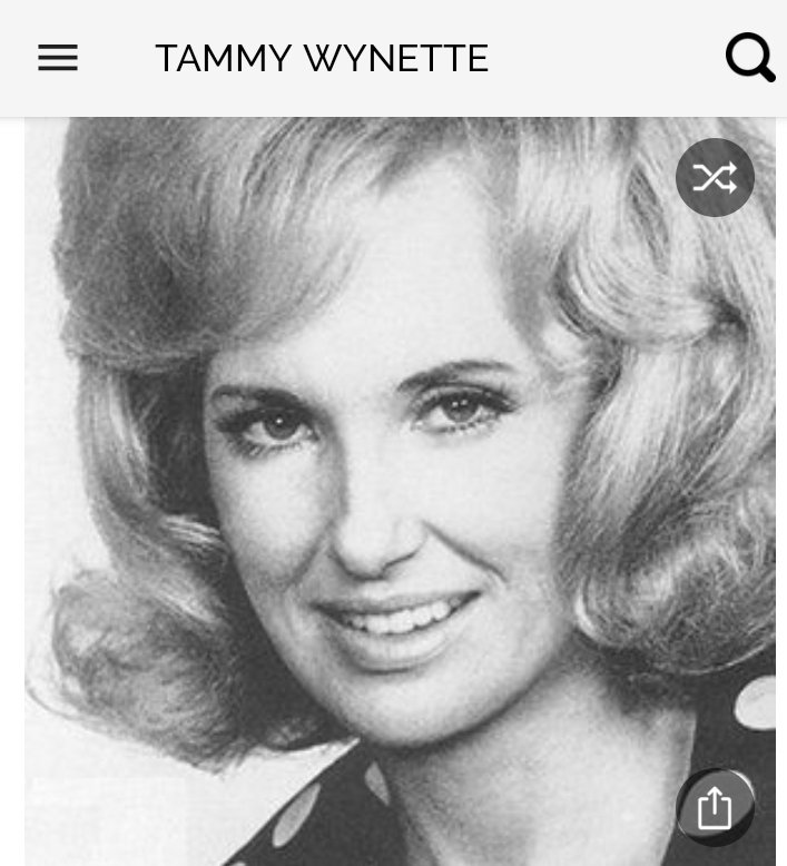 Happy birthday to this great country singer also known as the first Lady of country. Happy birthday to Tammy Wynette 