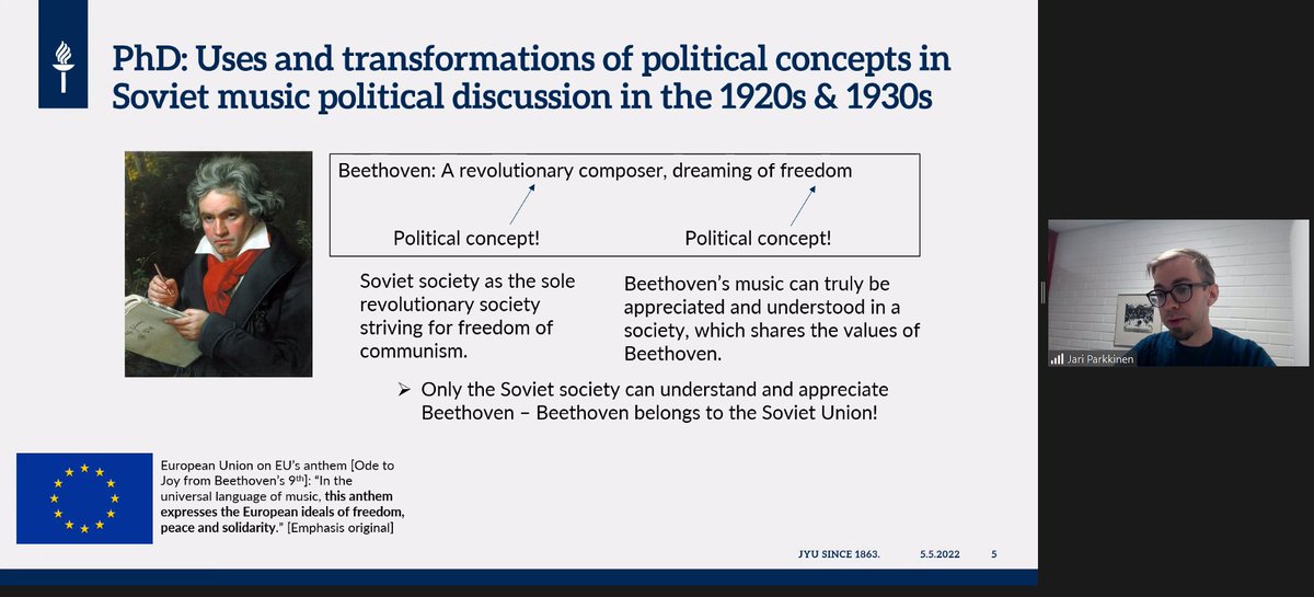 kielikampus's tweet image. Jari Parkkinen concludes the presentations with his study on &quot;Dialogues with the past in Russia in the 1920s and the 2020s&quot; #SpringSchool2022