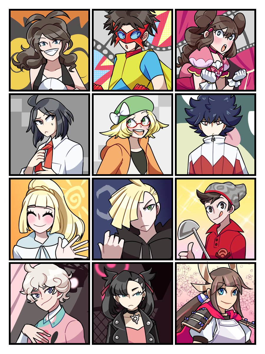 [pkmn / #Pokemon] Finished up the first set of requests! This set is made up of the protagonists and rivals.
(Alt text for list of characters in image!) 